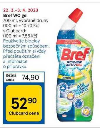 Tesco Bref wc gel 700 ml nabídka