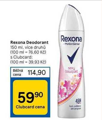 Tesco Rexona deodorant 150 ml nabídka