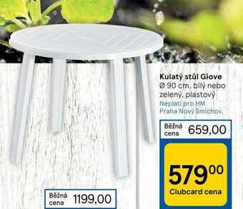Tesco Kulatý stůl giove nabídka
