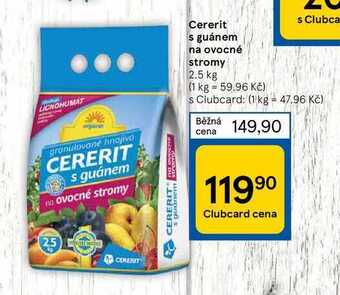 Tesco Cererit s guánem na ovocné stromy 2.5 kg nabídka