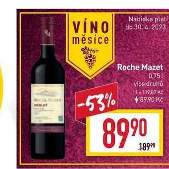 Billa Roche mazet 0,75l nabídka