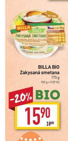 Billa Billa bio zakysaná smetana 175 g nabídka