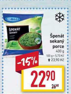 Billa Špenát sekaný porce 400 g nabídka