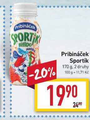 Billa Pribináček sportík 170 g nabídka