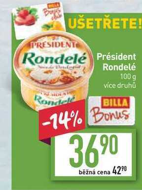 Billa Président rondelé 100 g nabídka
