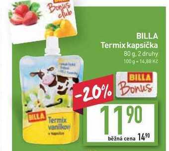 Billa Billa termix kapsička 80 g nabídka
