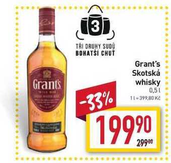 Billa Grant's skotská whisky 0,5l nabídka