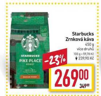 Billa Starbucks zrnková káva 450 g nabídka