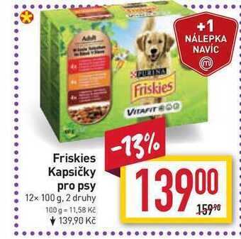 Billa Friskies kapsičky pro psy 12x 100 g nabídka