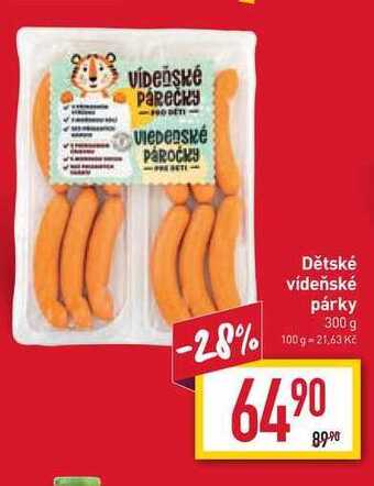 Dětské vídeňské párky 300 g