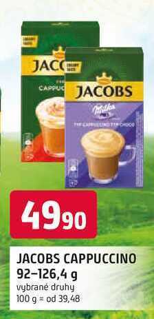 Trefa Jacobs cappuccino 92-126,4 g vybrané druhy nabídka