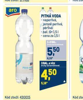 Makro Pitná voda nabídka