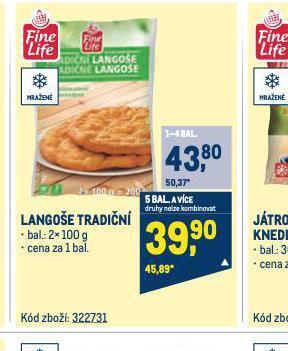 Makro Langoše tradiční nabídka
