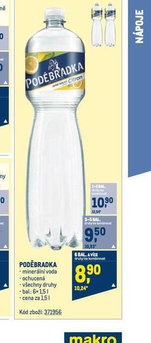 Makro Poděbradka ochucená nabídka