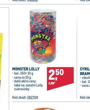 Makro Monster lolly nabídka