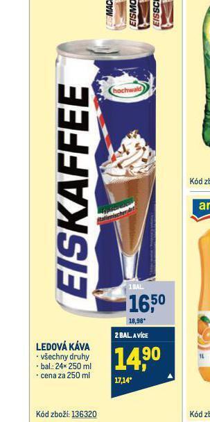Makro Ledová káva nabídka
