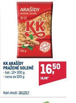 Makro Kk arašídy pražené solené nabídka