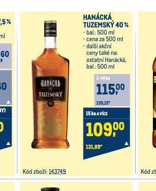 Makro Hanácká tuzemský 40% nabídka