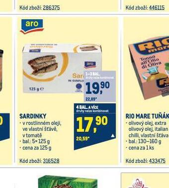Makro Sardinky nabídka