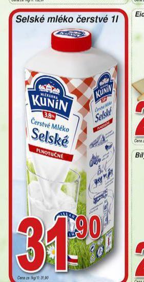 Hruška Selské mléko čerstvé nabídka