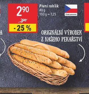 Globus Pivní rohlík nabídka