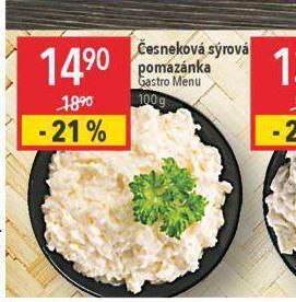 Globus Česneková sýrová pomazánka nabídka