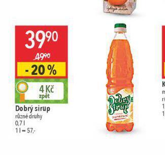 Globus Dobrý sirup nabídka