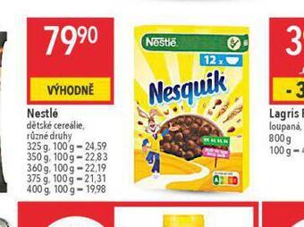 Globus Nestlé dětské cereálie nabídka