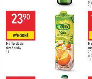Globus Hello džus nabídka