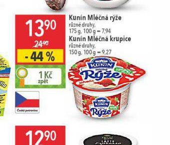 Globus Kunín mléčná krupice nabídka