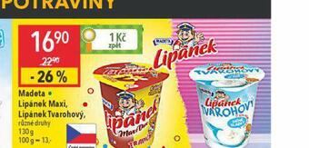 Globus Madeta lipánek maxi, lipánek tvarohový nabídka