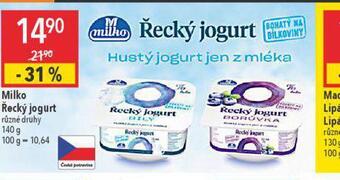 Globus Milko řecký jogurt nabídka