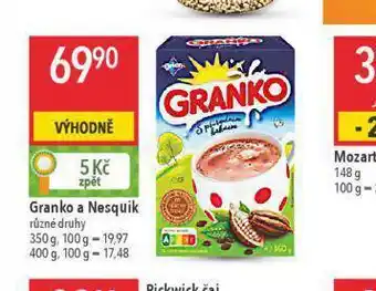 Globus Granko a nesquik nabídka
