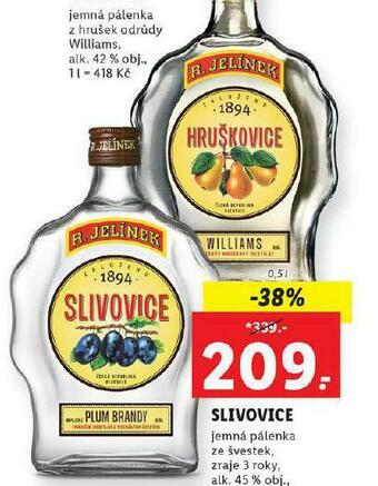 Lidl Slivovice nabídka