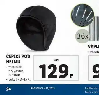 Lidl Čepice pod helmu nabídka