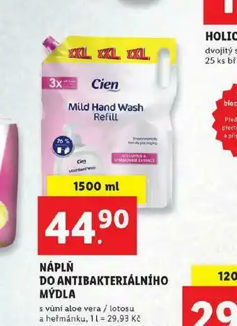Lidl Cien nápln do antibakteriálního mýdla nabídka