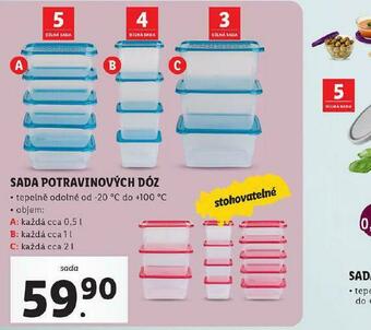 Lidl Sada potravinových dóz nabídka