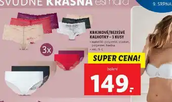Lidl Krajkové / bezešvé kalhotky nabídka