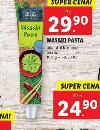 Lidl Wasabi pasta nabídka