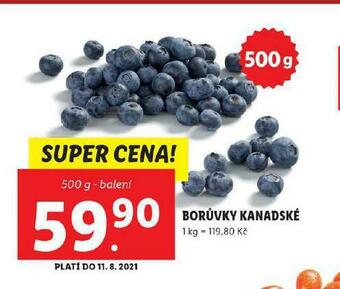 Lidl Borůvky kanadské nabídka