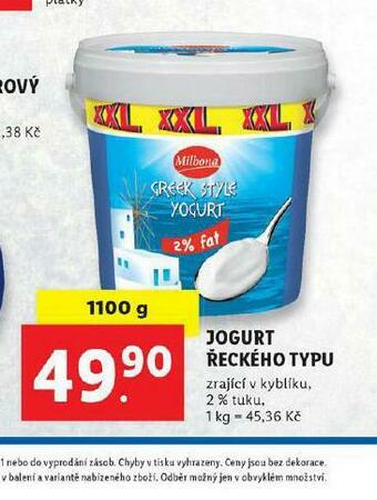 Lidl Jogurt řeckého typu nabídka