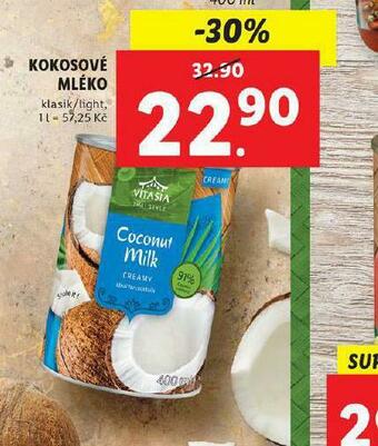 Lidl Kokosové mléko nabídka