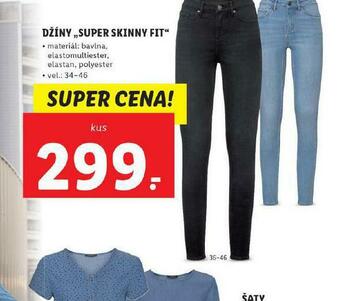 Lidl Džíny super skinny fit nabídka