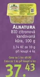 Rossmann Alnatura bio citronová kandovaná kůra, 100 g nabídka