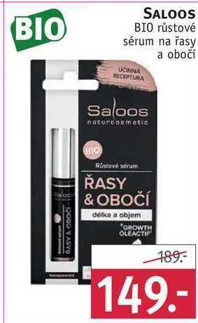 Rossmann Saloos bio růstové sérum na řasy a obočí nabídka