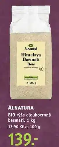 Rossmann Alnatura bio rýže dlouhozrnná basmati, 1 kg nabídka