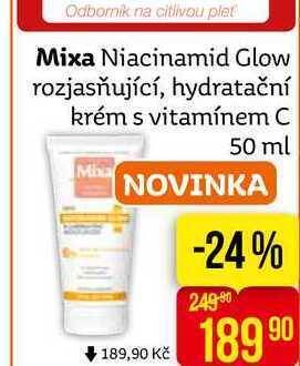 Teta Mixa niacinamid glow rozjasňující, hydratační krém s vitamínem c 50 ml nabídka