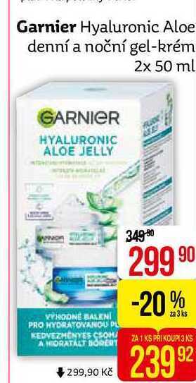 Teta Garnier hyaluronic aloe denní a noční gel-krém 2x 50 ml nabídka