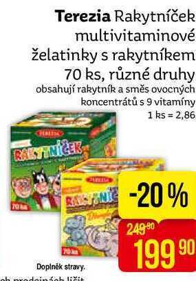 Teta Terezia rakytníček multivitaminové želatinky s rakytníkem 70 ks nabídka