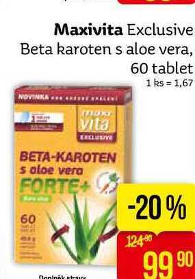 Teta Maxivita exclusive beta karoten s aloe vera, 60 tablet nabídka